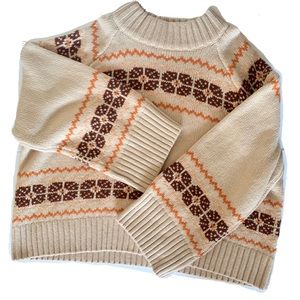 Madewell Overbrook Fair Isle Mockneck Sweater XXL